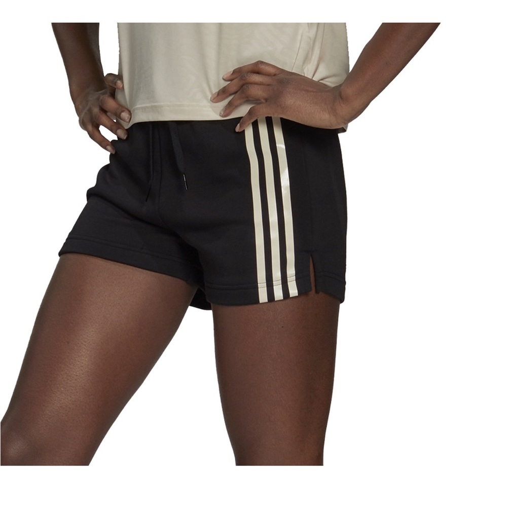 adidas‎ Zoe Saldana Shorts Womens Plus Size 3X Black Cream White